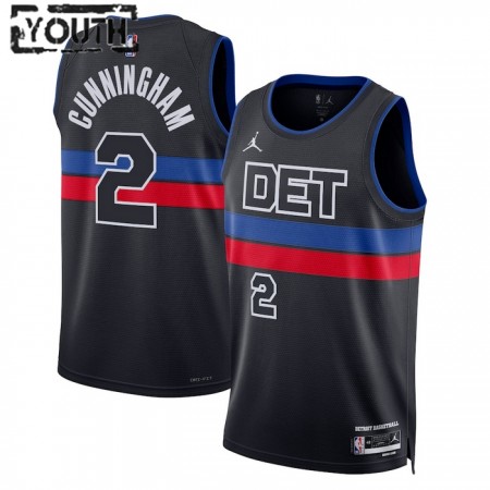 Dres Detroit Pistons Cade Cunningham 2 Jordan 2022-23 Statement Edition Crno Swingman - Dječji